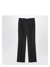 Valentino Black Wool Jeans & Pant In Gray