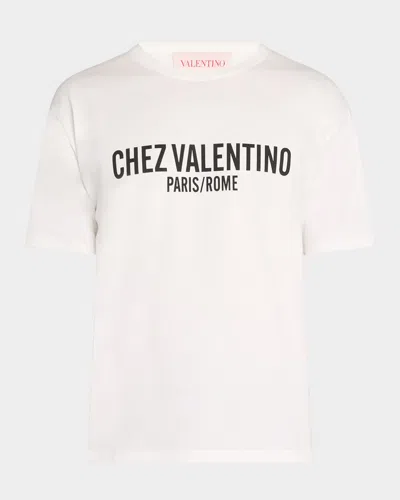 Valentino Cotton Crew-neck T-shirt In White
