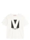 Valentino Mens Avorio Logo-print Crew-neck Cotton-jersey T-shirt In White