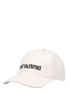 Valentino Garavani Ivory Cotton Baseball Cap With Adjustable Embroidered Logo In Ivory