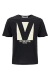 Valentino Crew Neck Short Sleeves T-shirts In Black