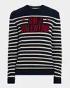 Valentino Chez  Wool Striped Sweater In Multi