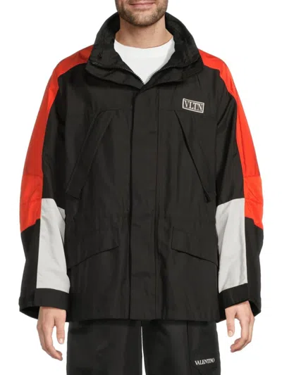 Valentino Men's Colorblock Hooded Windbreaker