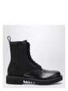 Valentino Garavani Toile Iconographe Combat Boot In Toile Iconographe Technical Fabric And Calfskin