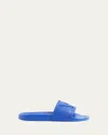 Valentino Garavani Men Coolside Pool Slides In Blue