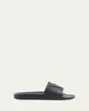Valentino Garavani Man Sandals Black Size 7 Textile Fibers In Black