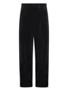 Valentino Garavani Cotton And Linen Blend Trousers In Black