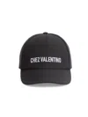 Valentino Chez  Cotton Baseball Cap With Embroidery In Gray