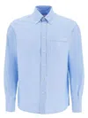 Valentino Camicia Maniche Lunghe Vlogo Signature Shirts Light Blue