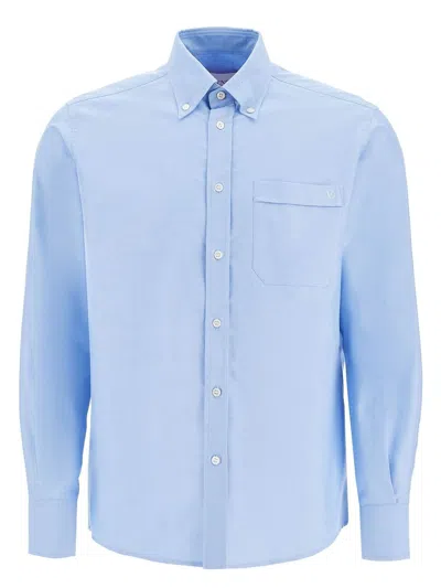VALENTINO MEN'S COTTON BUTTON-DOWN SHIRT