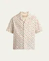 Valentino Cotton Poplin Bowling Shirt With Cherryfic Print