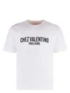 Valentino Cotton Crew Neck T-shirt With Graphic Print In Ivory