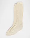 Valentino Perforated Cotton Socks For In Butter