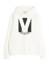 Valentino Casual Cotton Sweatshirt With Front Logo Print For Men In White