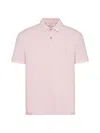 Valentino Men's Cotton Pique Polo Shirt In Grey Rose