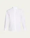 Valentino Garavani Men Shirt With Rockstud Untitled Studs In White
