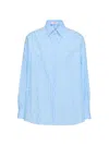 VALENTINO MEN'S COTTON POPLIN SHIRT WITH TOILE ICONOGRAPHY PATTERN