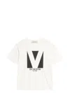 Valentino Crewneck T-shirt With Frontal Logo Print