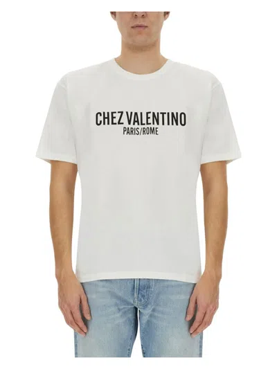 VALENTINO MEN'S COTTON TSHIRT WITH CHEZPRINT
