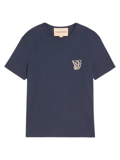 VALENTINO MEN'S COTTON T-SHIRT WITH PATCH