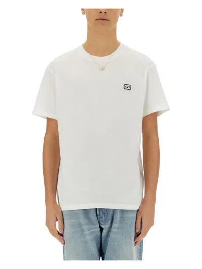 VALENTINO MEN'S COTTON TSHIRT WITH VLOGO PATCH