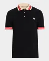 Valentino Vlogo Signature Cotton Polo Shirt In Black
