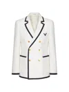 VALENTINO MEN'S DOUBLE-BREASTED WOOL AND SILK JACKET