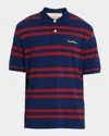 Valentino Striped Polo Shirt Regular Collar In Multi