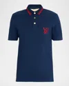 Valentino Garavani Polo Shirt With Vg Embroidery In Purple