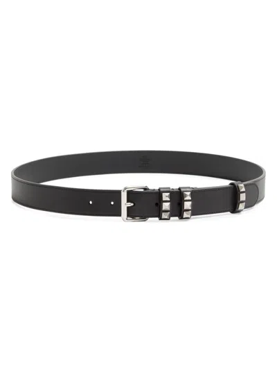 Valentino Garavani Valentino Flaneuse Leather Belt In Black