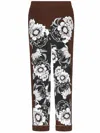 VALENTINO MEN'S FLORAL PRINT SILK TROUSERS FOR SS22