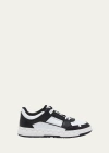 Valentino Garavani Men's Freedots Leather Low-top Sneakers In White/black