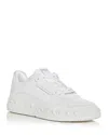 Valentino Leather Freedots Sneakers Studded Detailing In White