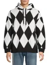 Valentino Men's Geometric Print Cotton Hoodie
