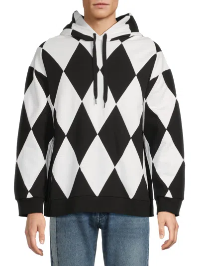 Valentino Men's Geometric Print Cotton Hoodie