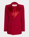 Valentino Man Red Blazers In Cherry