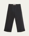 Valentino Garavani Charcoal Wool Pant In Black
