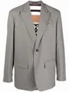 Valentino Men's Giacca M Petto Foderata In Grigio