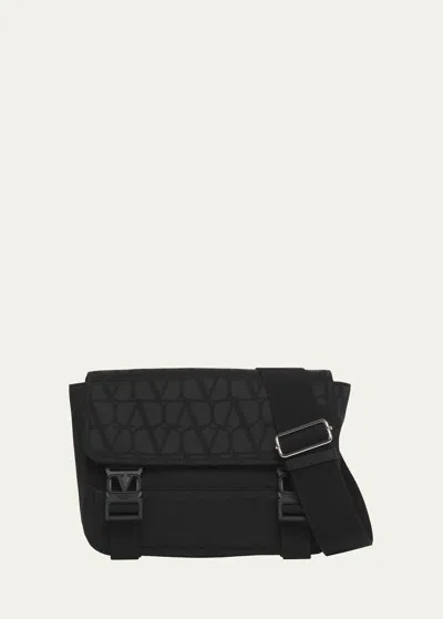 Valentino Garavani Men's Iconographe Messenger Bag In Black