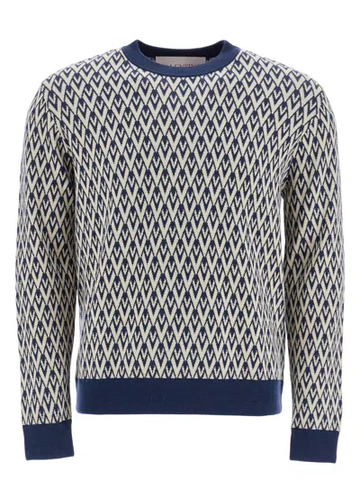 VALENTINO MEN'S JUMPER TOUTE LA V JACQUARD SWEATER
