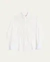 Valentino Crystal-embellished Shirt In Natural