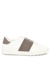 VALENTINO GARAVANI MEN'S LACE-UP ROCKSTUD UNTITLED SNEAKERS IN WHITE FOR SS24