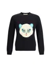 Valentino Garavani Sweater With Le Chat De La Maison Patch In Black