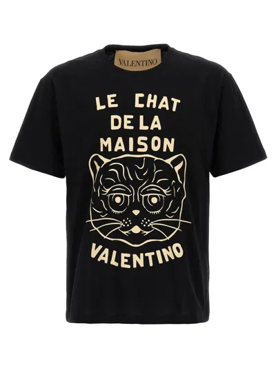 Valentino Garavani Men's Le Chat De La Maison T-shirt In Black