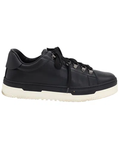 Valentino Garavani Valentino Men's Leather Low Top Sneaker (authentic Pre-loved) In Black