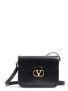Valentino Garavani Black Shoulder Bag With Vlogo Detail On The Front In Leather Man In Black