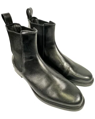 Pre-owned Valentino Garavani Valentino Men's Leather Studded Chelsea Ankle Boot (authentic Pre-loved) In Black