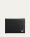 Valentino Men's Billfold Wallet Only Card In Nero