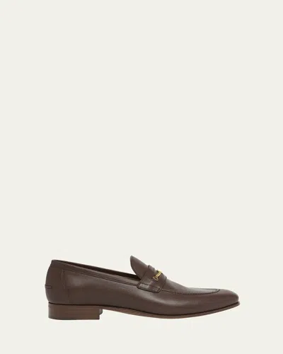 Valentino Garavani Vlogo Signature Leather Loafer In Brown