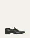 Valentino Garavani Men Vlogo Signautre Leather Loafers In Black